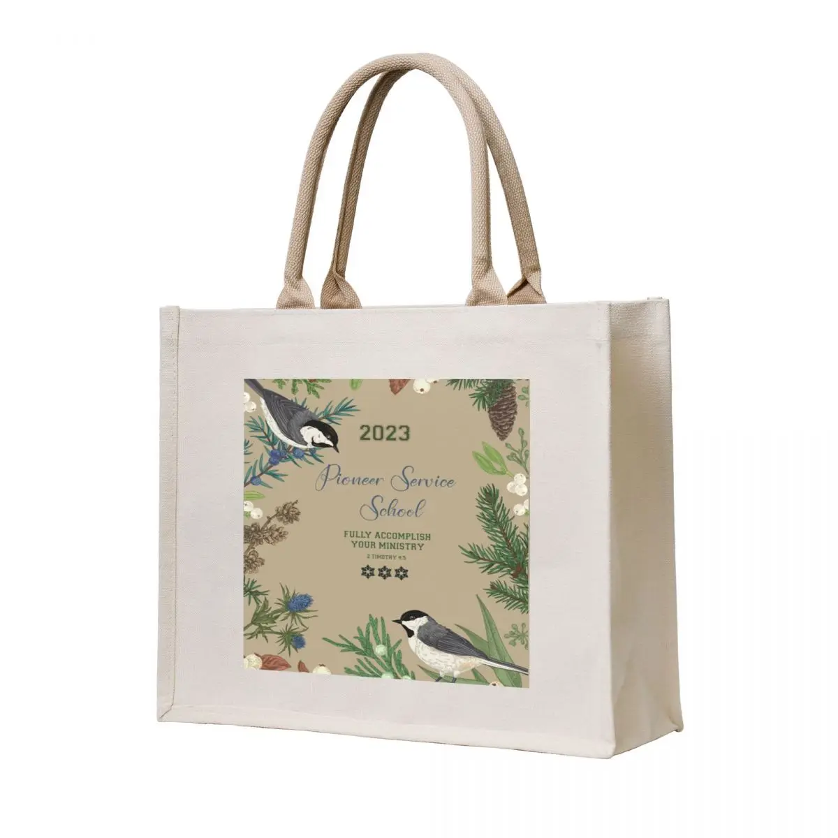 

PIONEER SERVICE SCHOOL 2023 Spiral Notebook Tote Bag Canvas shoulder bag cloth bag woman shopping bags foldable tote woman