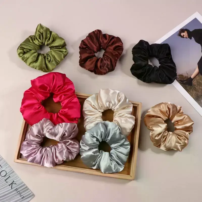 وسادة من الساتان، رباط شعر للنوم، مملوء بالقطن، حبل شعر للأمعاء الغليظة، حلقة فرنسية كلاسيكية للأمعاء الغليظة #5