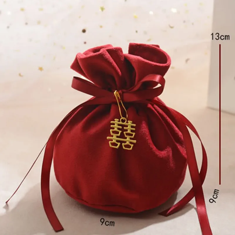 

Large Capacity Creative Velvet Candy Bag Wedding Party Return Gifts Box for Guests Unique Party Supplies