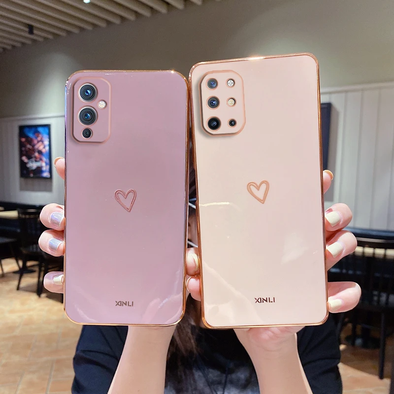 Luksusowe etui na telefon Love Heart do Oneplus 8T 9 10 ACE Pro 9R 9RT 5G Oneplus8t Oneplus9 Oneplus10 Luxury Fundas Cover