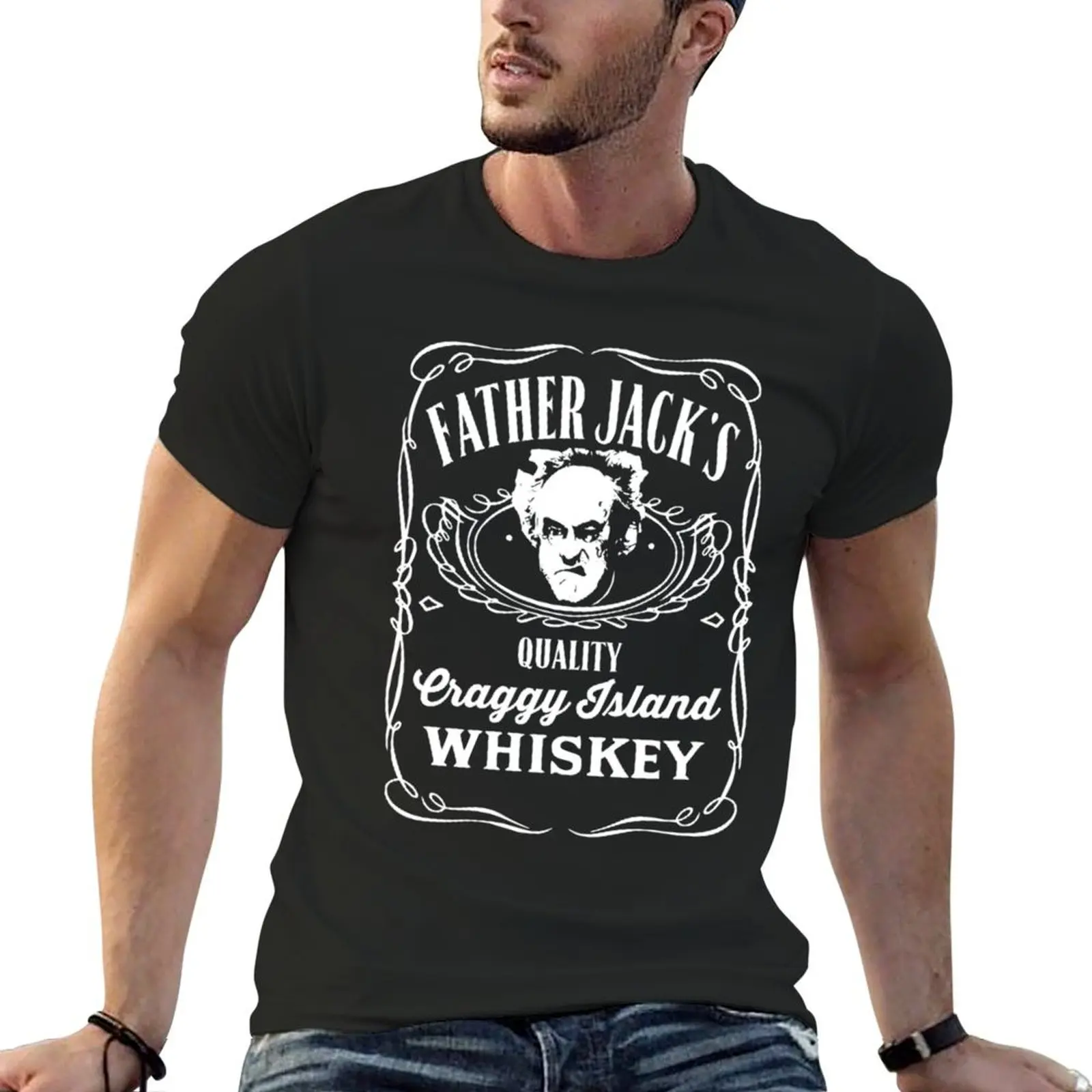 Father Jacks Whiskey T-Shirt plus sizes anime anime figures big and tall t shirts for men