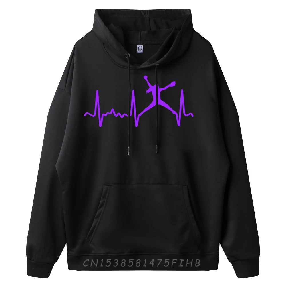 Purple Softball Pitcher Heartbeat Mens Sweatshirts Graphic Tee Sale Tops Hoodie Christmas Sweater