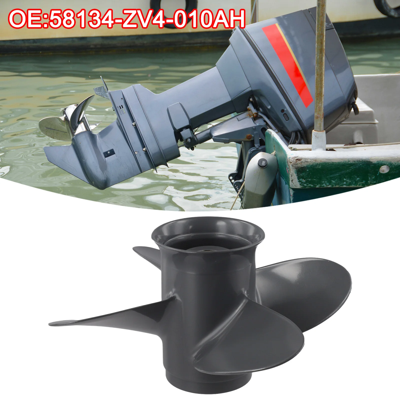 

Aerodynamically Designed Marine Grade Aluminum Boat Propeller Suitable for All Types of Watercrafts Using For Honda Motors