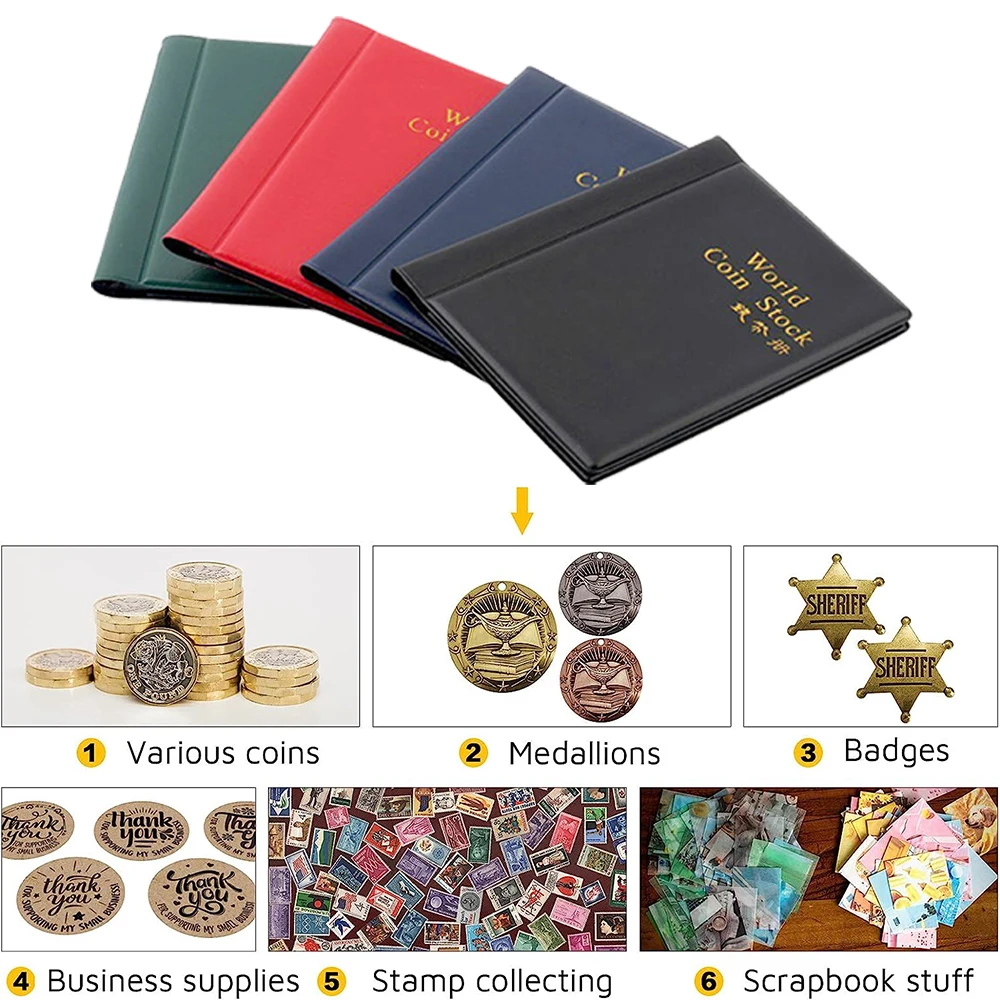 60/120/240Pockets Album For Coins Collection Book Home Decoration Photo Album Coin Album Holders Collection Book Scrapbook