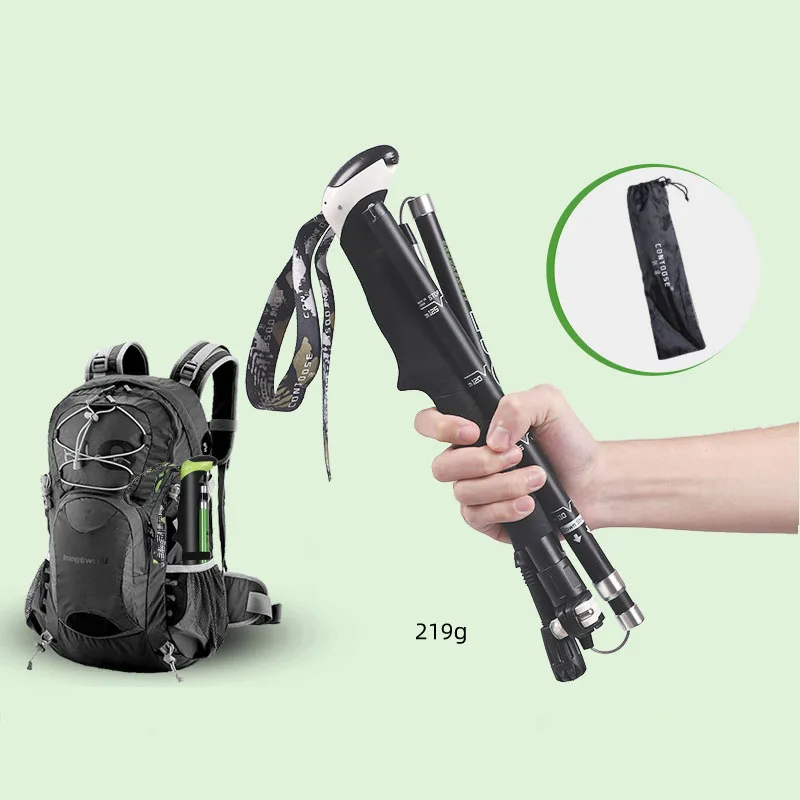 

Ultralight 230g Carbon Hiking Sticks - 5-Section Collapsible Trekking Pole Professional Outdoor Climbing Gear‌