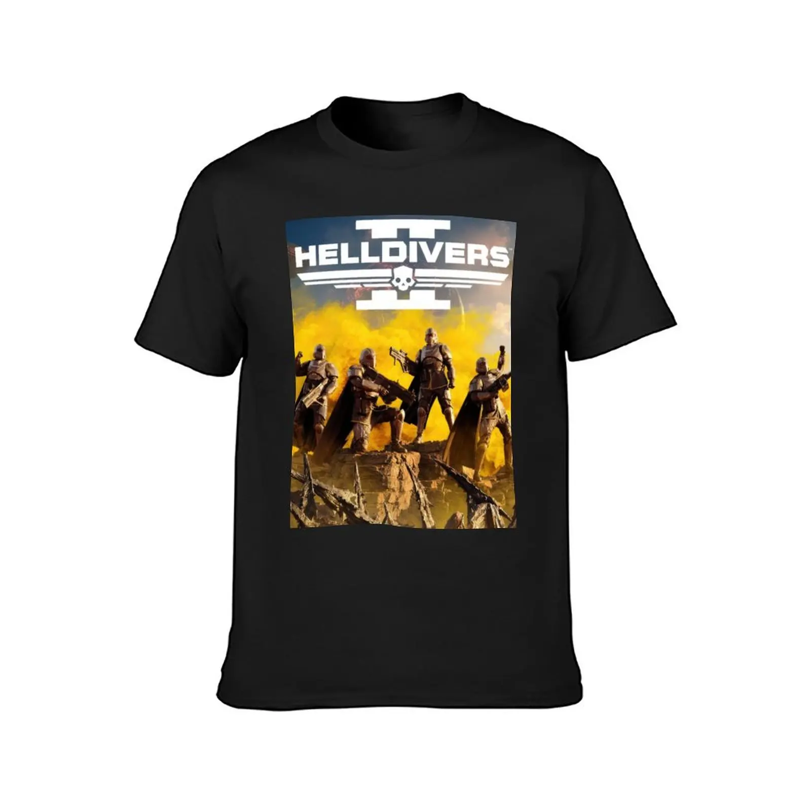 Helldivers 2 - Cover T-Shirt summer tops Blouse plus sizes aesthetic clothes tshirts for men