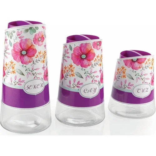 Schafer 3 Size Nesting Jar Set (24964) Purple