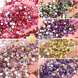QIAO Multi-color Crystal AB Rhinestone SS4-SS30 Glitter Strass Nail Gems Glue On Diamond Stone Flatback Rhinestones Decorations