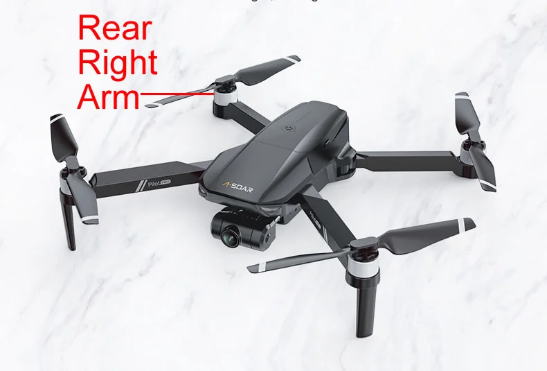 JJRC X19 RC Drone Arm Reserveonderdelen Voor Achter Achterpoot Met Motoraccessoires