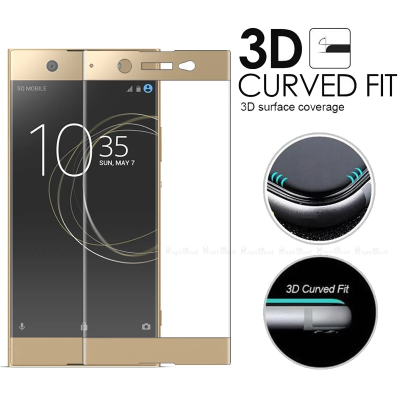 3D Curved Cover Screen Protector Tempered Glass For Sony Xperia XZ3 XZ Premium XZS X XZ1 XZ2 Compact XA XA1 XA2 Ultra Plus