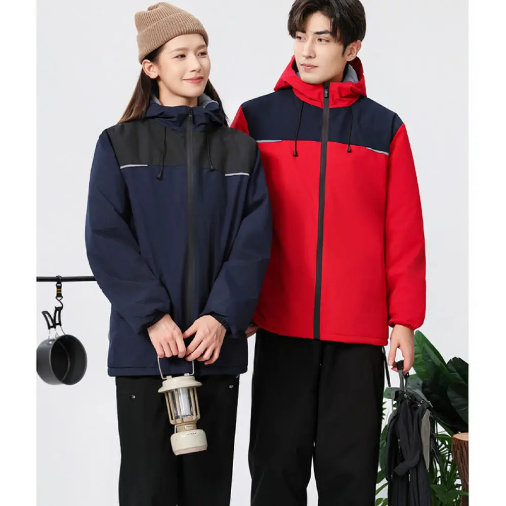 Unisex Winter Tactical Workwear Jacket Thickened Fleece Lined Waterproof Windproof Outerwear For Camping Hiking Hunting Skiing