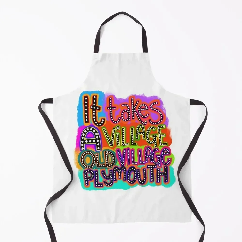 

Groovy Village Apron christmas kitchen Smock for hairdressing custom women's kitchen Bib For Kitchen Apron