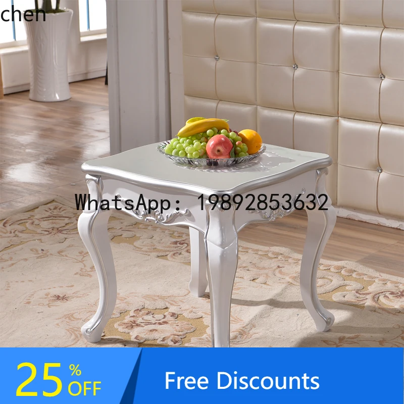 

TV cabinet coffee table combination simple small apartment solid wood rock slab white cabinet