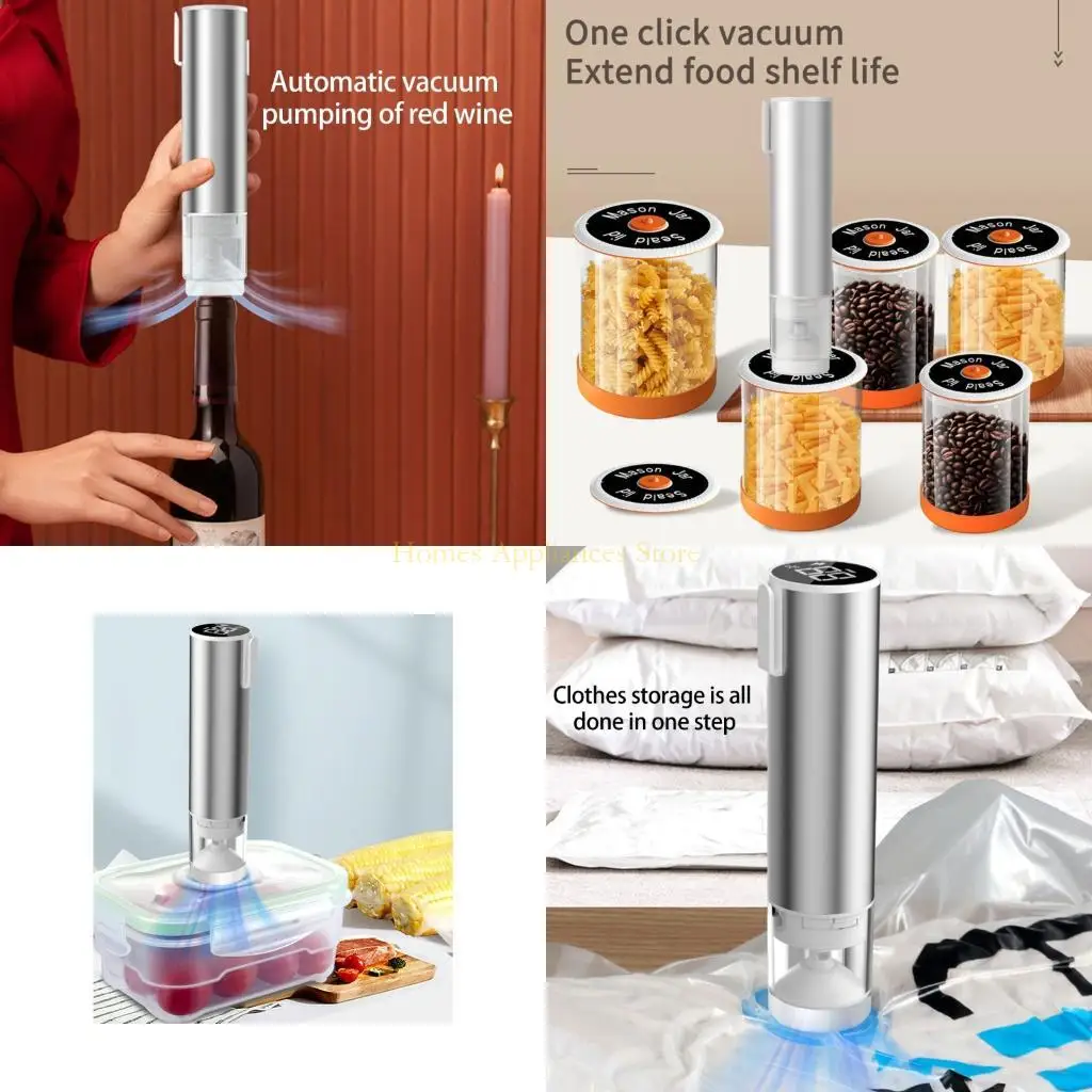 D0AB自動真空シーリングツールワイヤレスメイソンジャーバキュームシーラーホームに適した