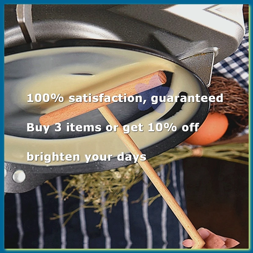 2Pcs Pancake Cooking Utensils Wooden Crepe Spatulas and Spreader Set -Tortilla Rake Batter Spreading Tools Kitchenware