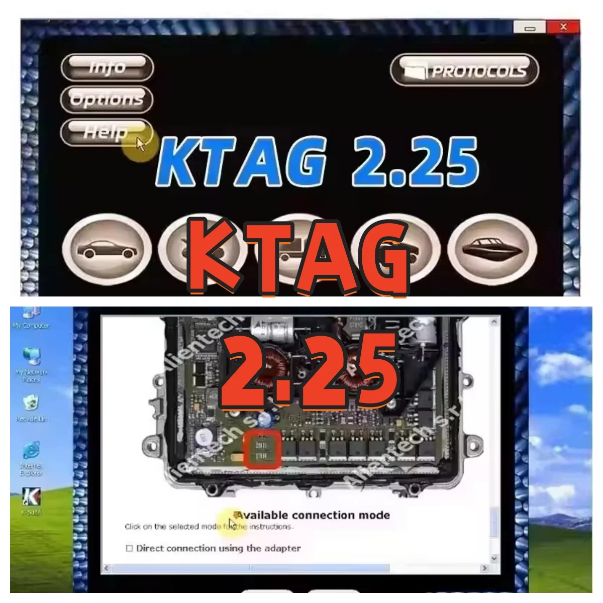 KTAG 2.25 ECU Chip Programming Tool Auto Diagnostic Tuning Software for Cars Trucks New 2024 VCI Program Repair Diagnostic Tools