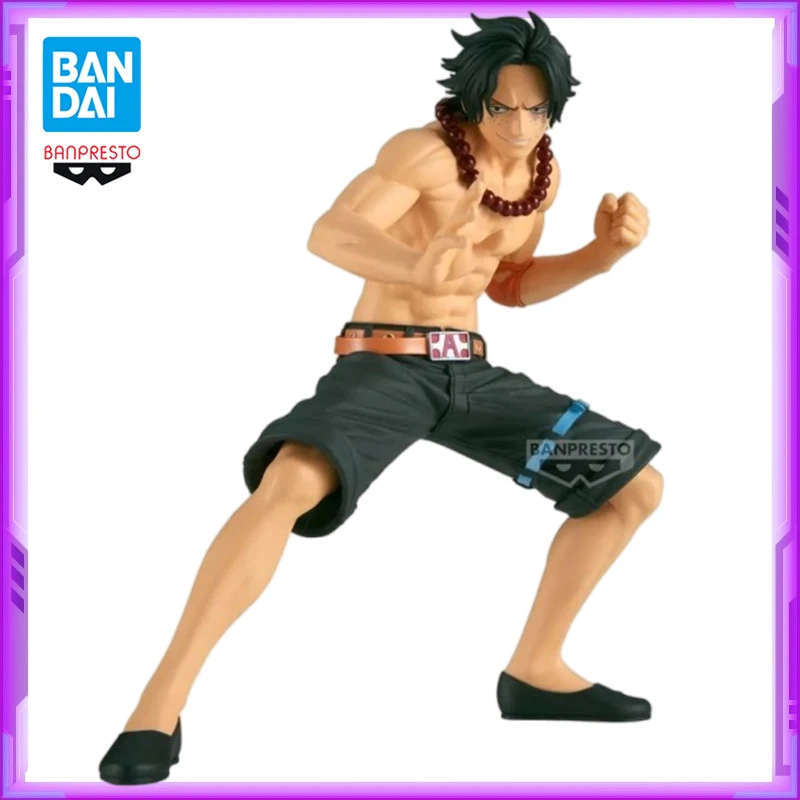 Original bandai banpresto brc uma peça portgas d ace anime figuras de ação modelo brinquedos presentes natal