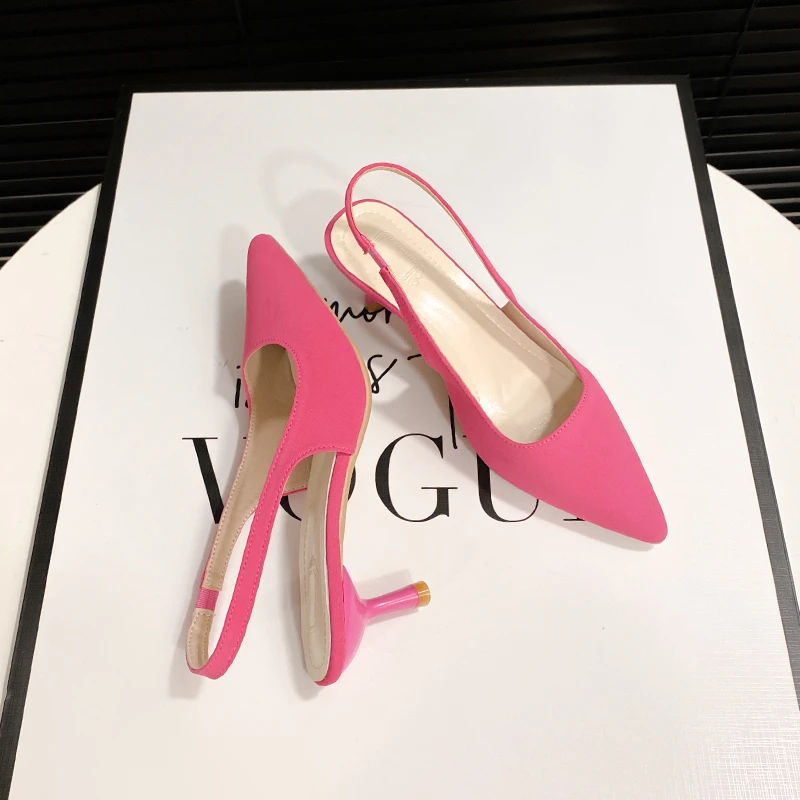 New Fashion Sandals Pointed Toe High Heels Ankle Wrap White Ladies Dress Women Shoes Zapatos De Mujer Zapatos