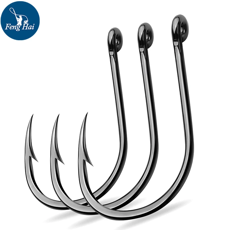 100pcs/Box Head With Circle Hook XSZ003 High Carbon Steel Hook Corrosion Resistance Sharp Hook Tip Fishing Tackle Fishing Tools