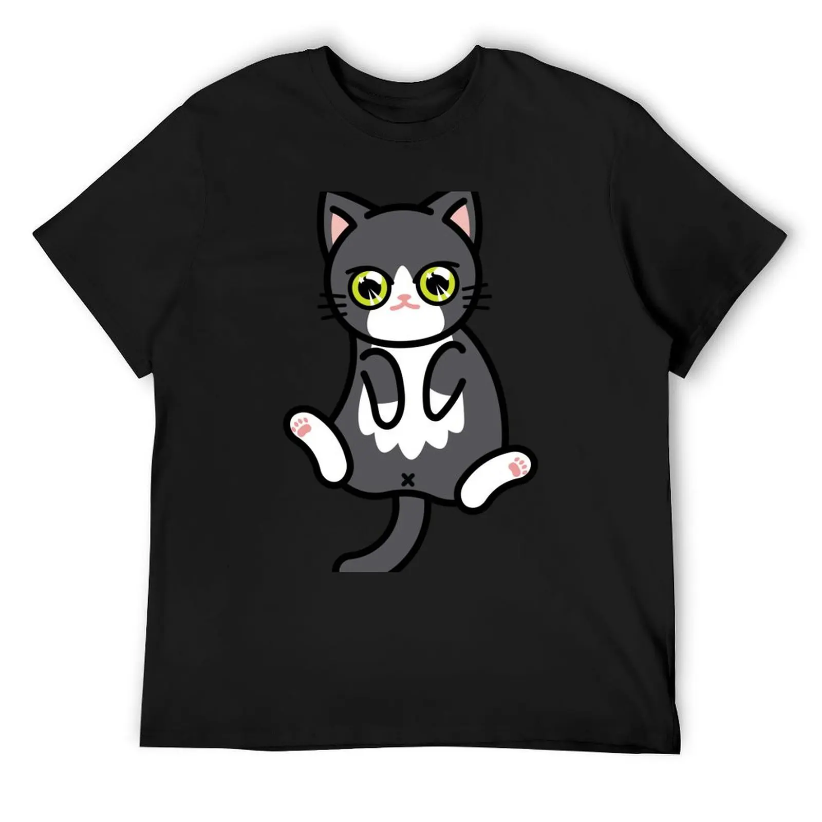 

Футболка Tuxedo Cat, тяжелая футболка большого размера, футболки с аниме для мужчин, упаковка