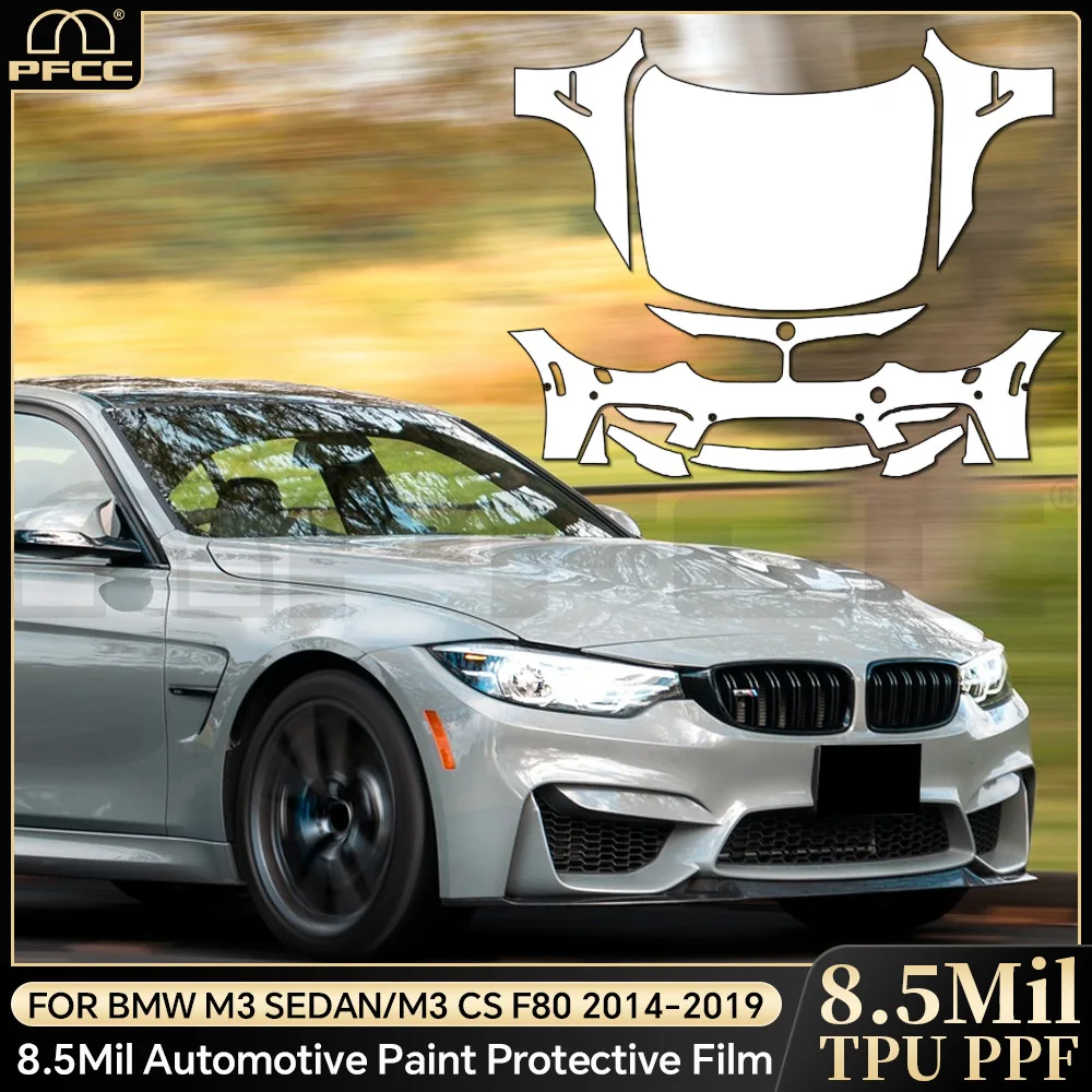 

For BMW M3 Sedan CS F80 2014-2019 TPU Paint Protection Film Clear Bra Car Body Anti-scratch Pre-cut PPF Resistant Repairable Kit