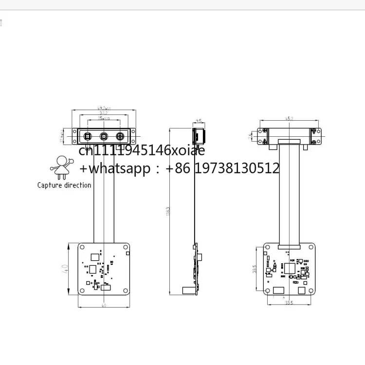 hd high definition 3D structured light MIPI Cmos Robot vision ar vr ai Face Recognition camera module