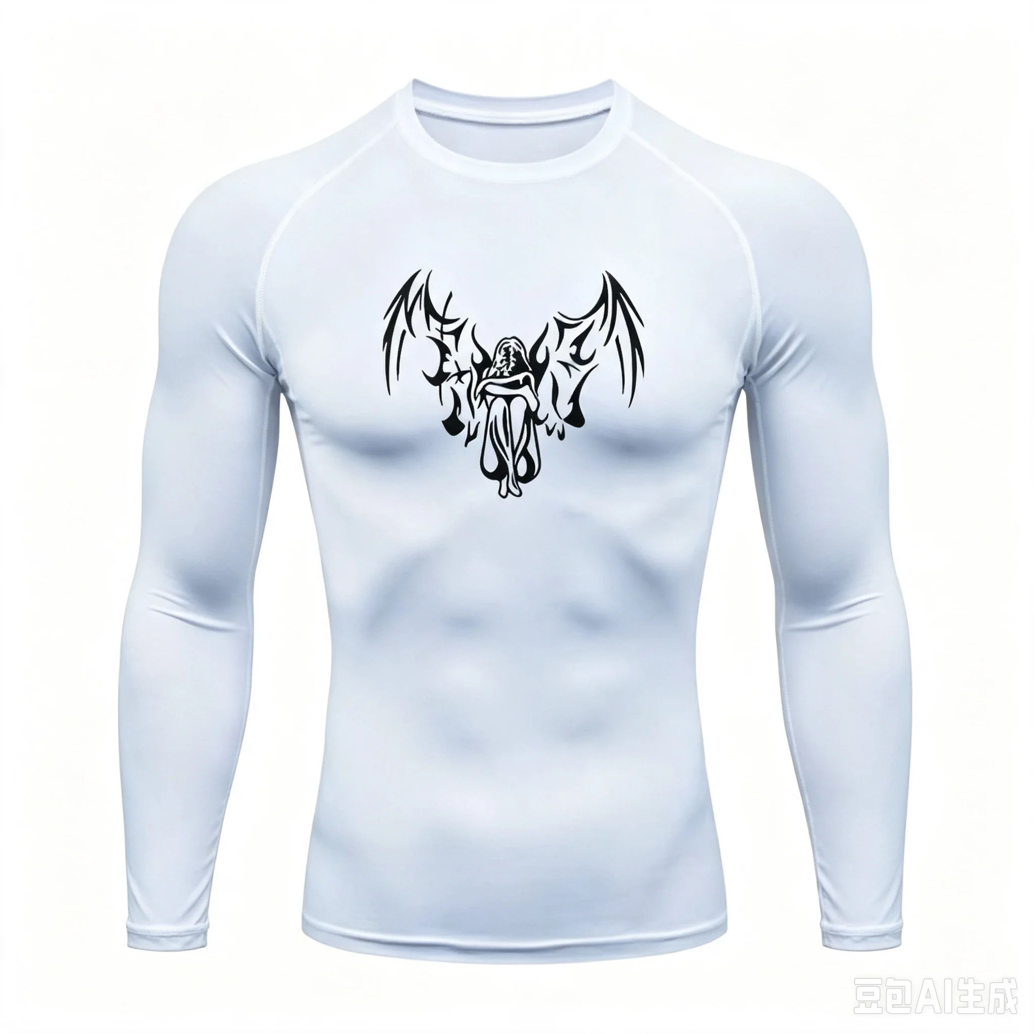 Fallen Angel 2026 Men's Sports T-shirt Training Fitness Compression Long Sleeve Rashguard for Men Quick Drying Trainning Shirt