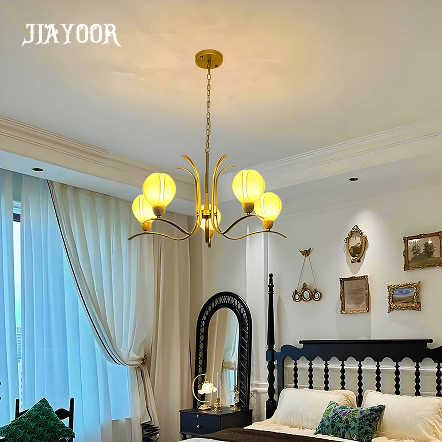 

Люстра для гостиной в американском стиле, сельский французский ретро-свет, роскошная гостиная, современная простая атмосферная столовая, спальня