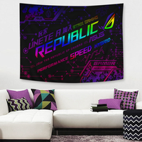 ASUS ROG Republic of Gamers Logo Tapestry Art Printing Art Science Fiction Room Home Decor Wall Art Decor