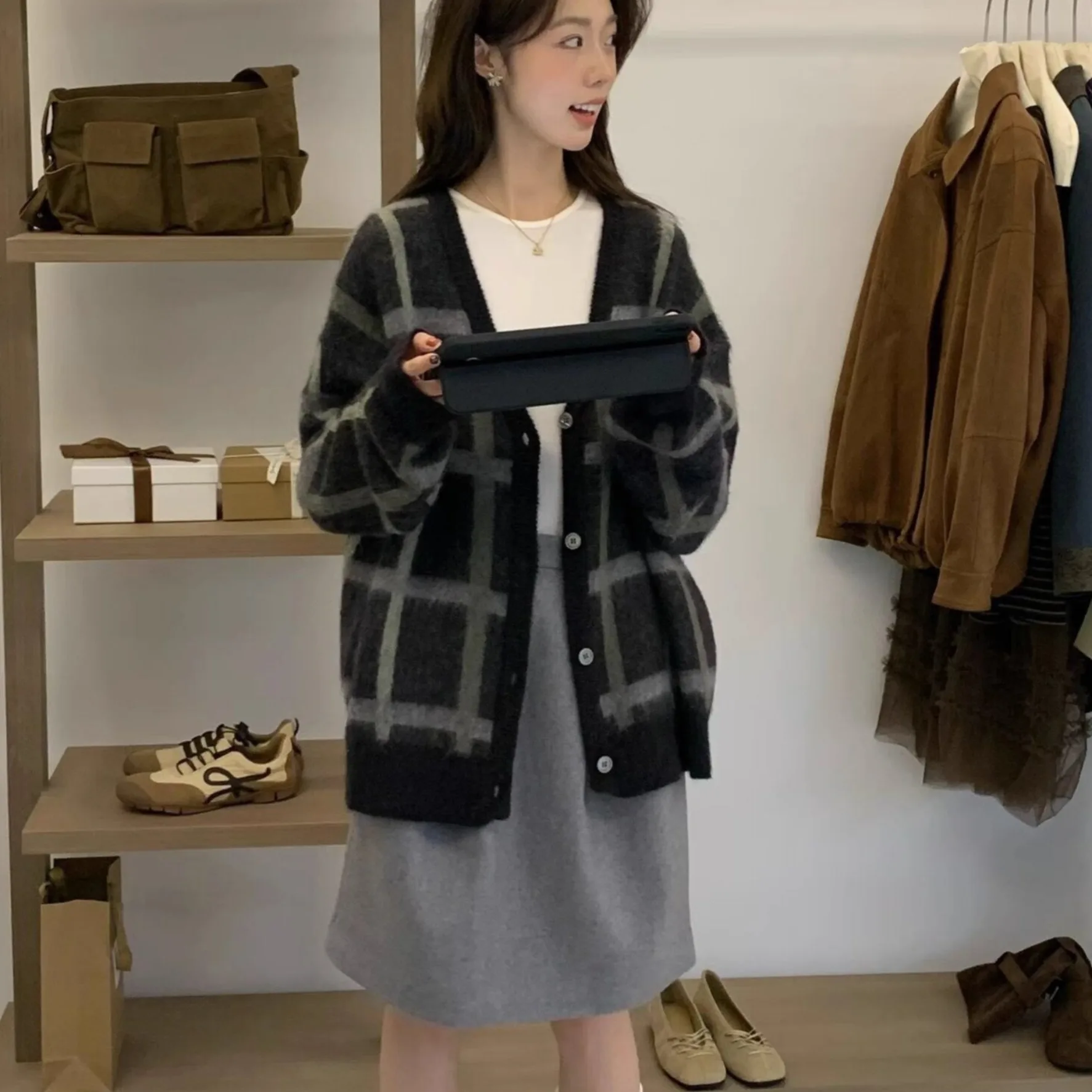 فضفاض المرأة تريكو الخريف الشتاء Thiened رقيق سترة كبيرة id زهرة نمط الصوفية للسيدات عادية شيك Sle