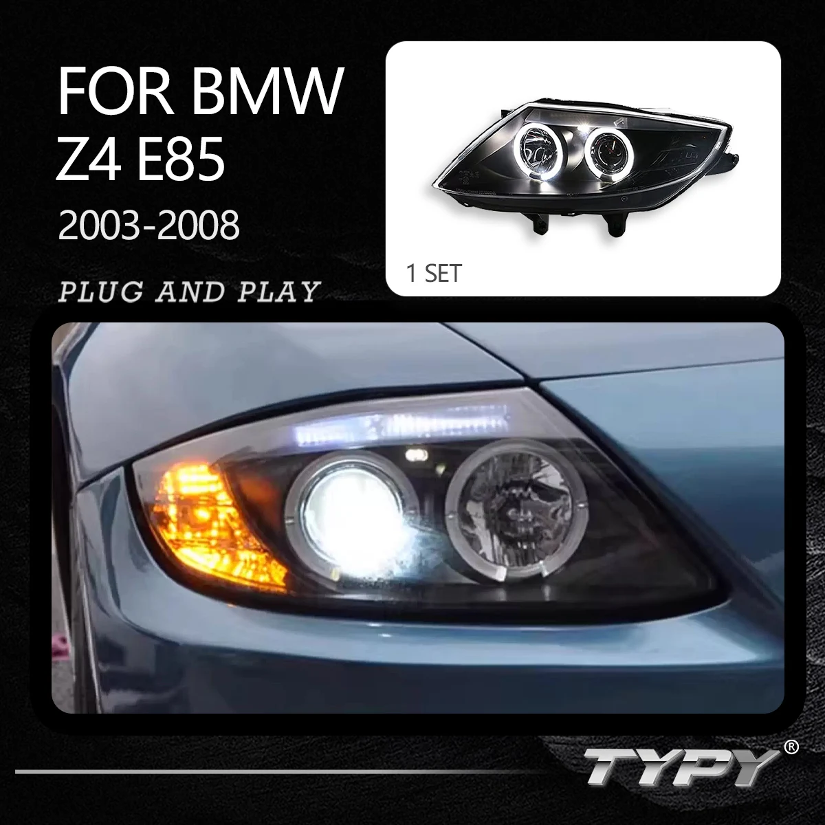 

TYPY New LED Head Lamp Upgrade Modified For BMW Z4 E85 LED Headlight 2003-2008 Dynamic Signal Head Lamp Auto Accessories