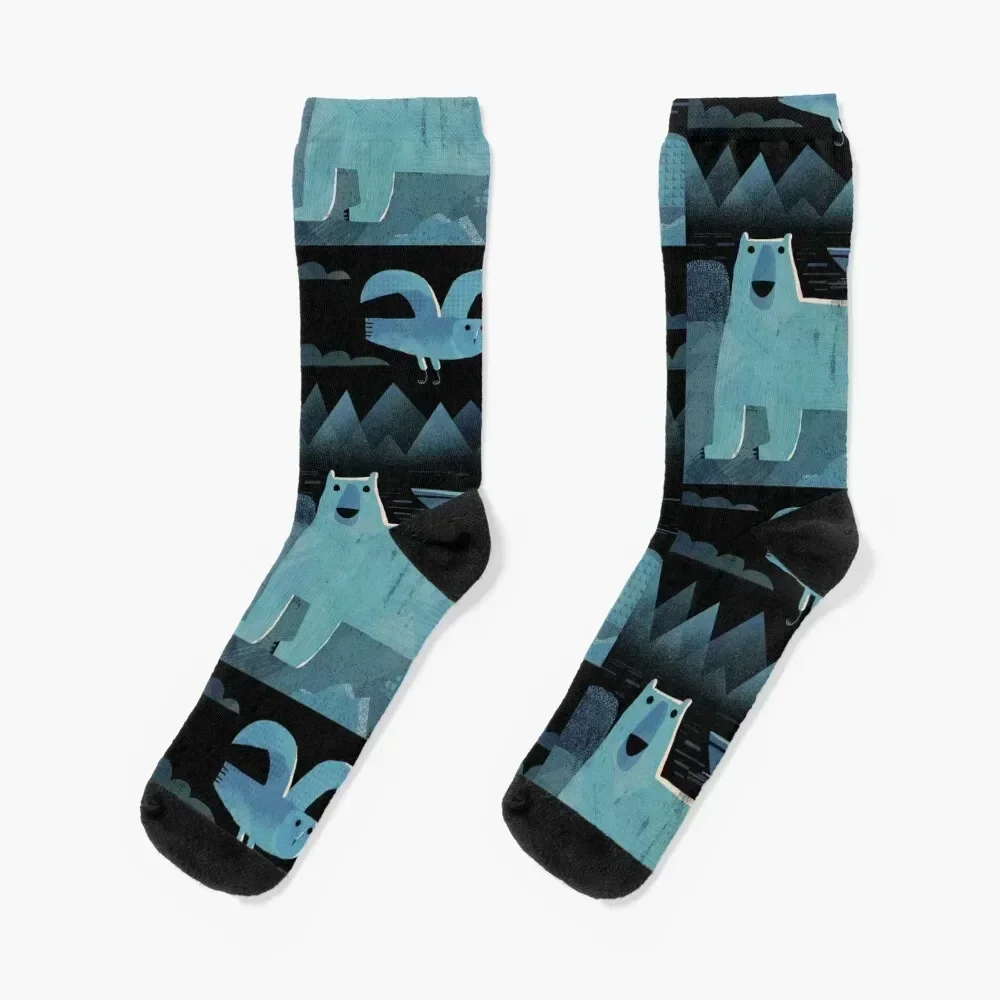 

Owl. Bear and Whale Socks winter gifts happy Women Socks Men's