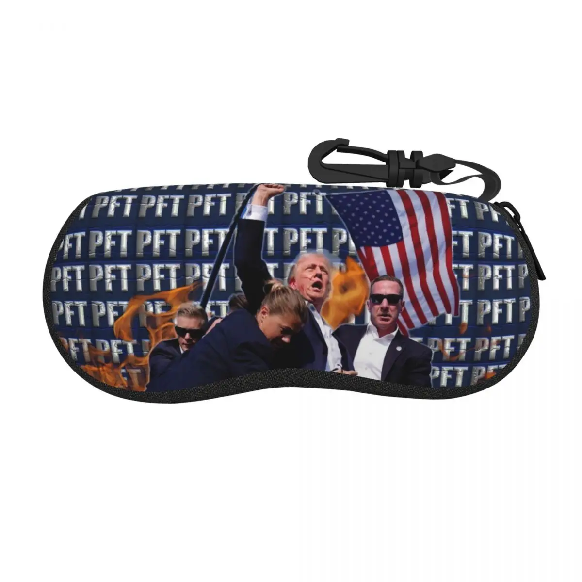 Custom Custom Trump Shot In Head Shell Glasses Case Unisex Travel Eyeglasses Case Sunglasses Protector Box