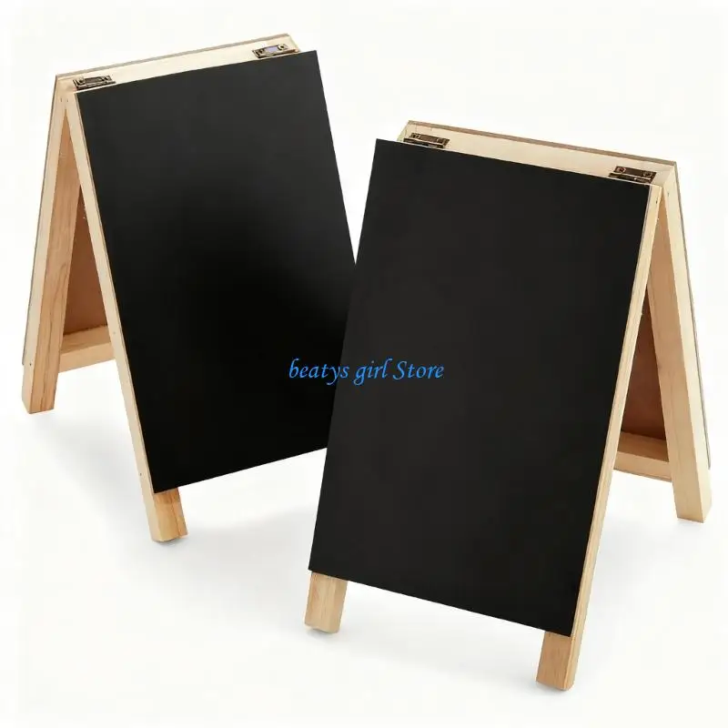 C7AB لوحة نشرات خشبية واقفة ذات وجهين قابلة للطي سريعة مع إطار