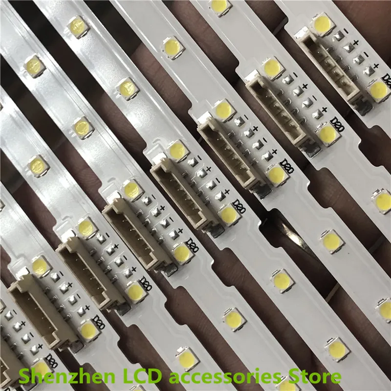 شريط LED لهاتف سامسونج AOT_49_NU7300_NU7100_2X38_3030C BN61-15483A UE49NU7100 49 بوصة يستخدم 100% جديد
