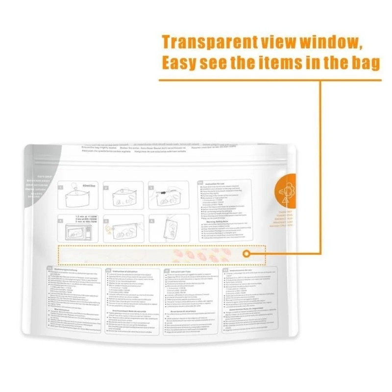 16/42 Count Cleaning Bag Reusable Microwave Steam Sterilizer Bags for Breastpump Part/Baby Bottle 20 Times/Sheet 24BE