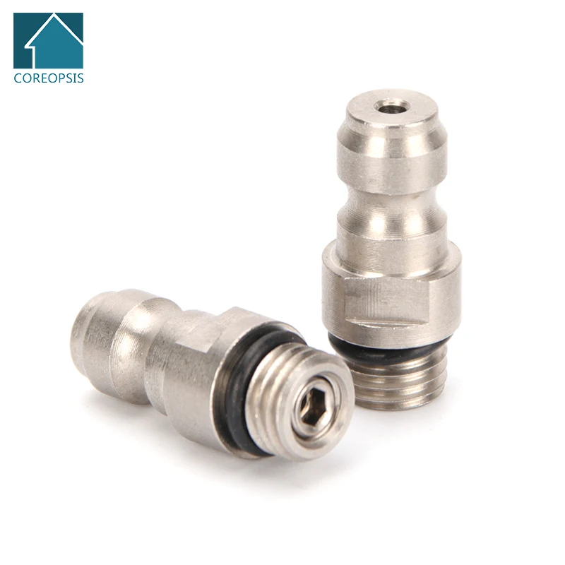 2pcs/set 8mm Stainless Steel Quick Plug Coupler M8x1 Thread Adapter for Air Refilling Quick Couplings Connectors Fittings