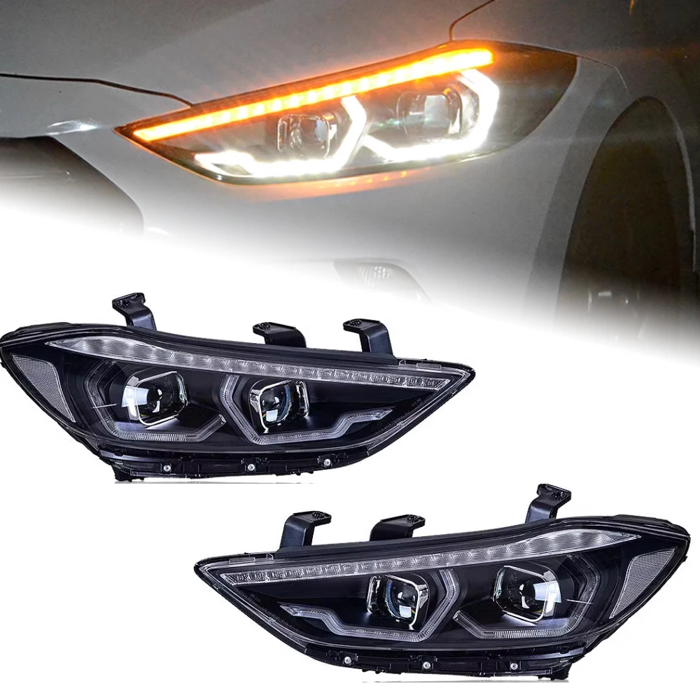 

AKD Car Styling for Hyundai Elantra Headlights 2016-2020 New Elantra Headlight Brand Eagle Eye DRL Hid Bi Xenon Auto Accessories