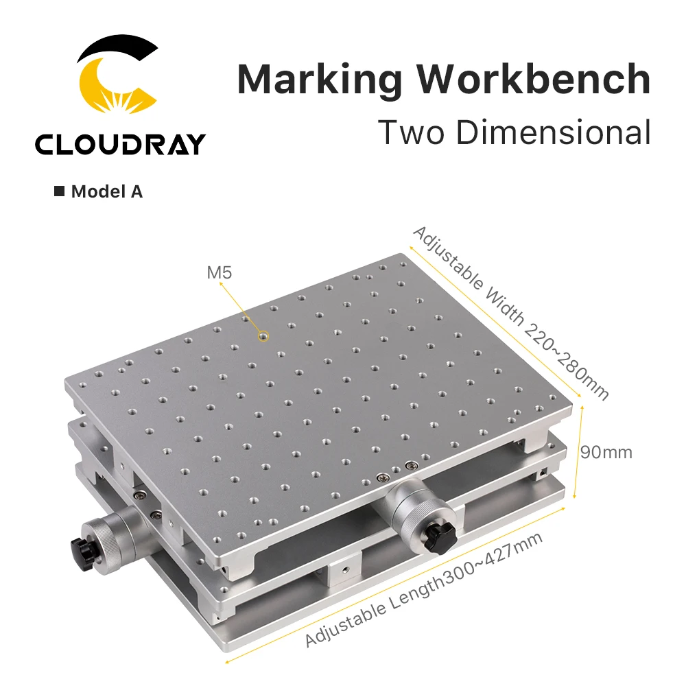 Cloudray 1064nm Fiber Laser Marking Engraving Machine 2 Axis Moving Table Portable Cabinet Case XY Table