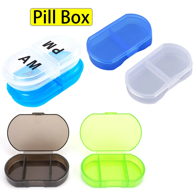 2 Grids/3 Grids Mini Medicine Pills Box Drug Storage Box Pills Dispenser Pill Organizer Tablet Pillbox Case Container Portable