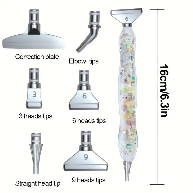 Diamond Painting Resin Cartoon Luminous Dot Drill Pen DIY Metal Pen Tip Tool Set