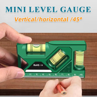 Portable Magnetic Pocket Level Gauge Mini Protractor with Metric Ruler Woodworking Level Gauge Horizontal & Vertical Measure
