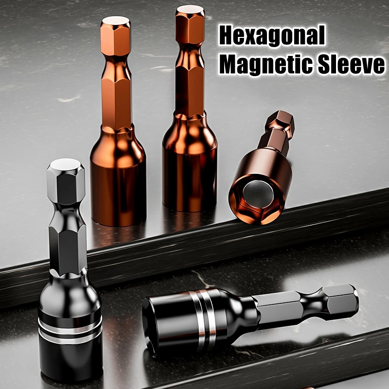 Strong Magnetic Extended S2 Air Cannon Hexagonal Socket, High-quality Vanadium Steel 6mm Electric Wrench Hexagonal Socket