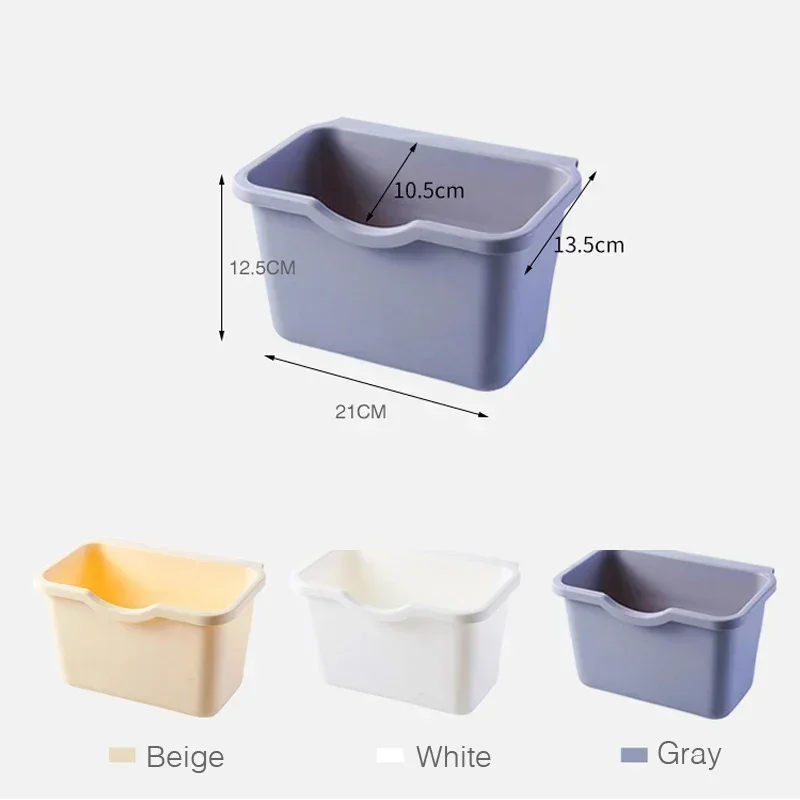 Cupboard Door Back Hanging Cans Home Organizer Food Container Kitchen Cabinet Door Hanging Trash Garbage Bin Can Storage Boxes