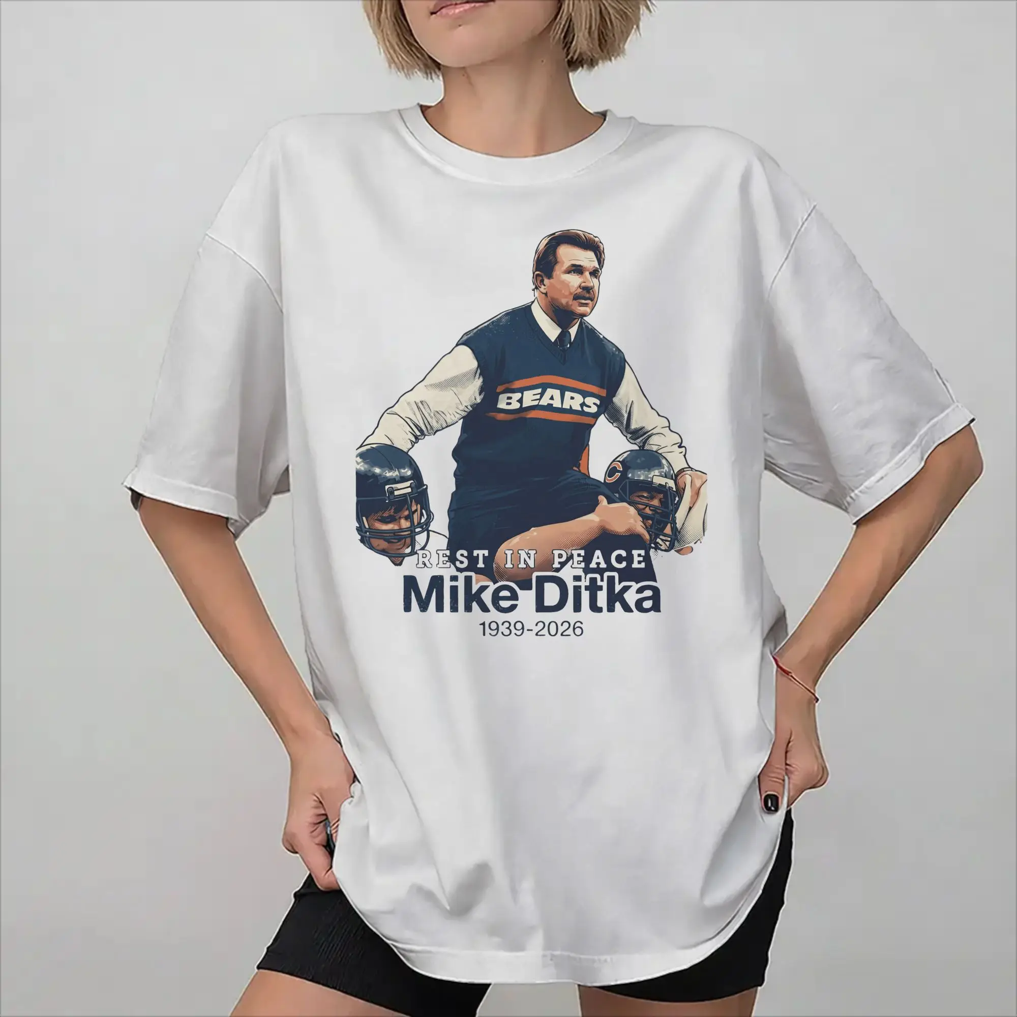 RIP Mike Ditka  Merch Unisex T Shirt Cotton Tee New Arrival  T-shirt Clothing