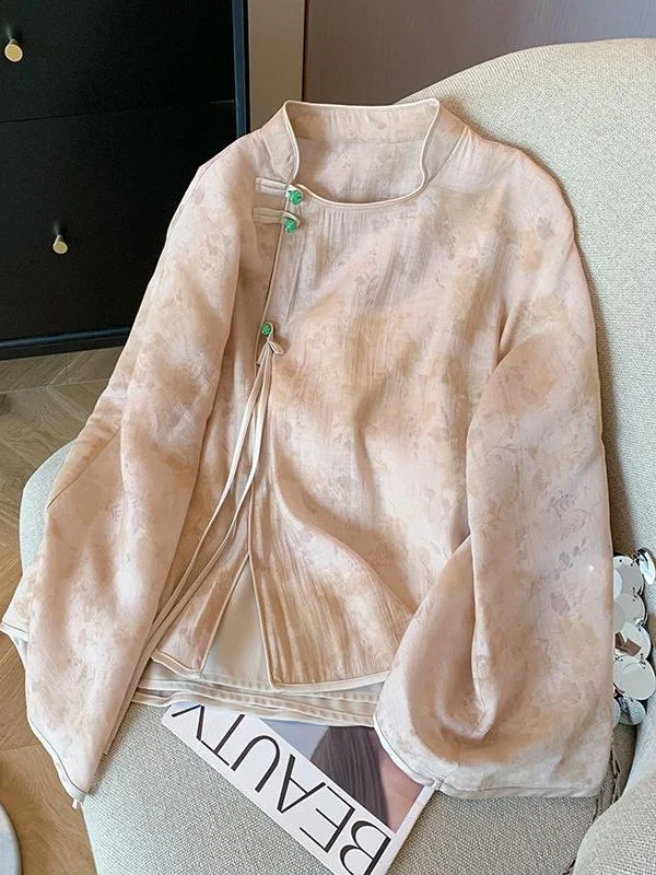 

Новый Sle женский Slim Fit Amber Tea Mark Loose irt Китайская традиционная вышивка Long Sve round Ne Casual irt