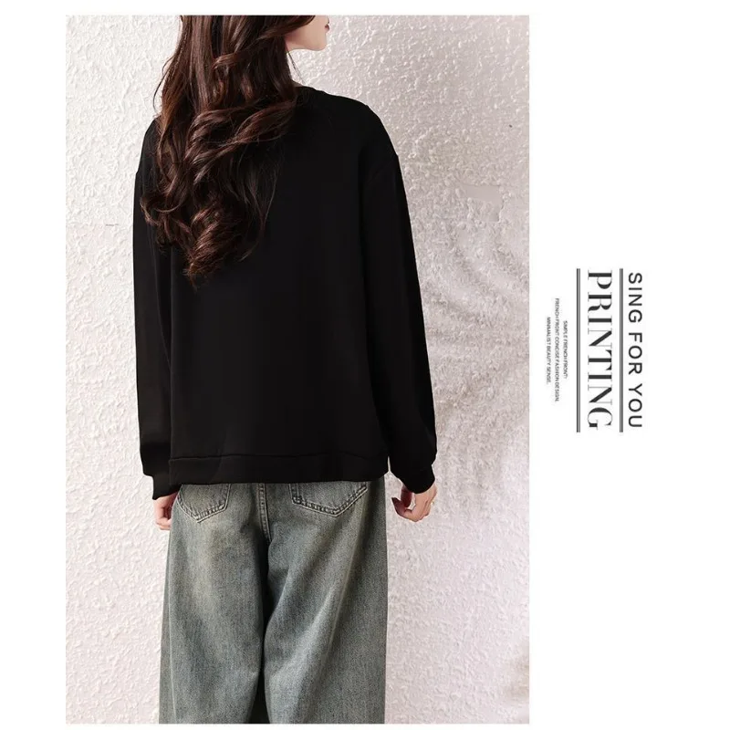 Sweat-shirt à manches longues pour femmes, nouveau Style personnalisé, Patchwork, ample, décontracté, polyvalent, printemps automne