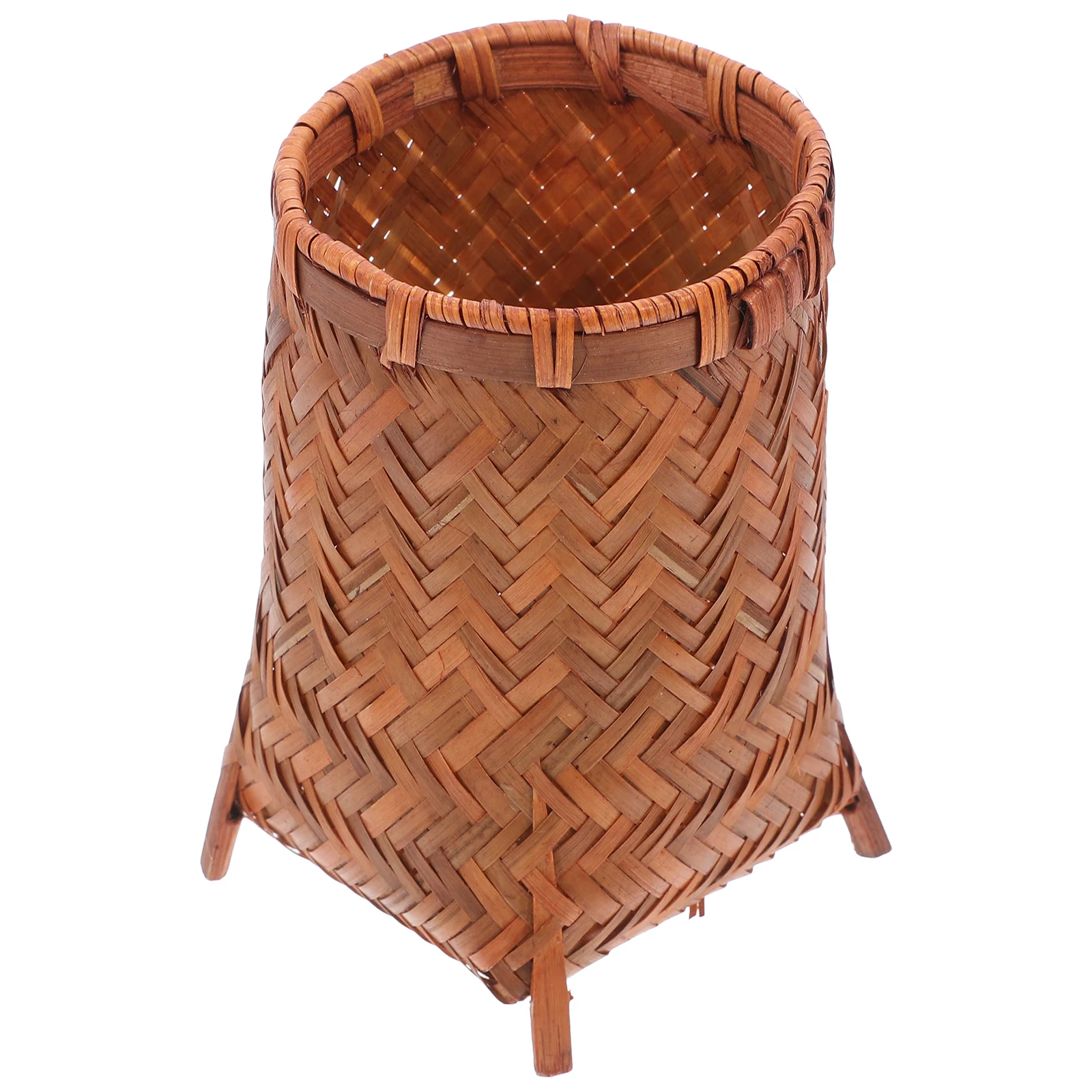 

Wooden Pen Holder Rubbish Bin Desk Organizer Penholder Case Bamboo Pencil Cases