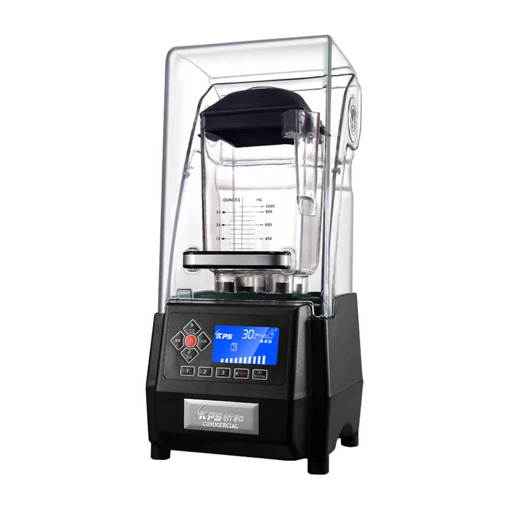 

New Commercial Ice Blender High Speed Heavy Duty 2L 2200W LED Display Mute Plastic