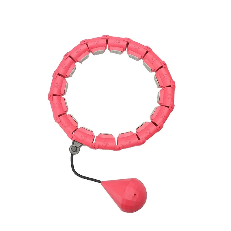 Gewogen fitnesshoepel voor volwassenen en kinderen Afneembare knopen Buik Gewichtsverlies 2-in-1 Buik Fitness Gewichtsverlies Massage